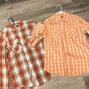 (2)! Button down casual shirts size M NWT
